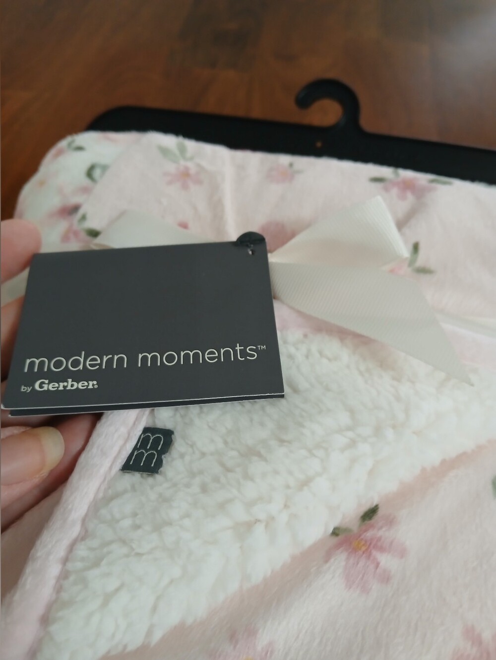 Gerber Pink Floral Sherpa-Lined Baby Blanket. NWT  30"X40"